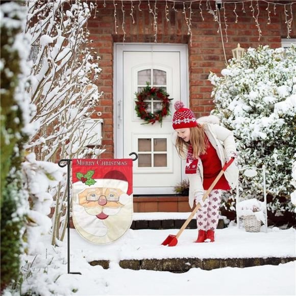 New Magnolia Garden Santa Merry Christmas Shaped Flag M001426 29" x 42" - Picture 4 of 10